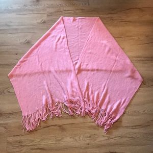 Women's Pink Knit Shawl